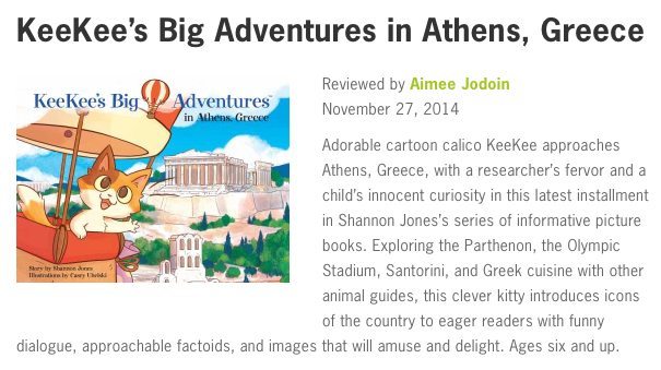Book Review of KeeKee’s Big Adventures in Athens, Greece (9780988634121) — Foreword Reviews